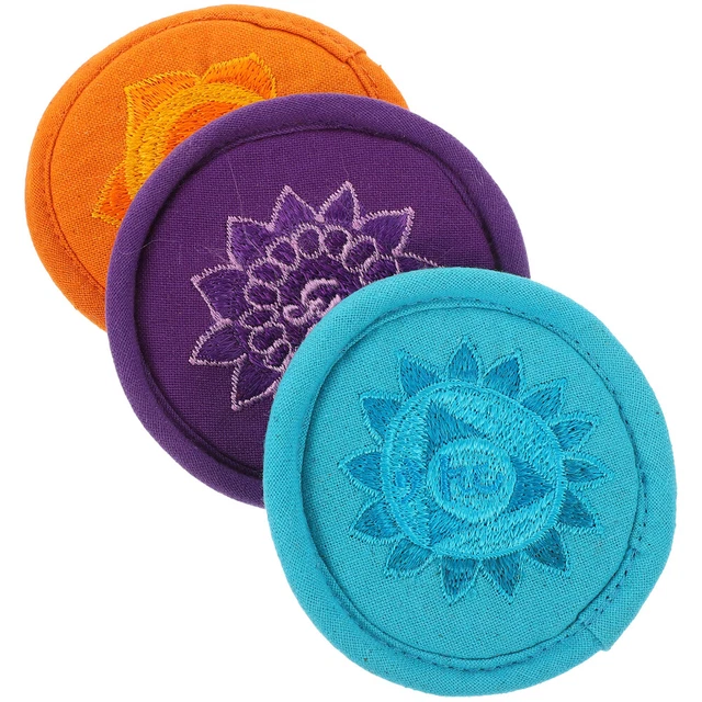 3 pz cuscino ciotola per canto meditazione cuscinetto inferiore tessuto