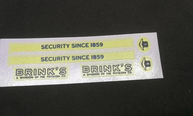 Brinks Sticker DINKY 275 BRINKS Security Truck decal set only pre-cut £2.40 - PicClick UK