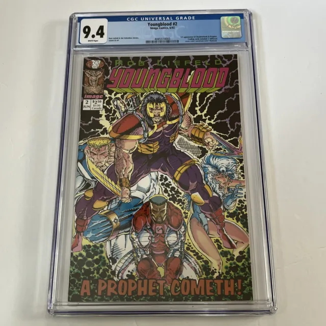Youngblood #2 Cgc 9.4 White Pages 1St Shadowhawk Prophet