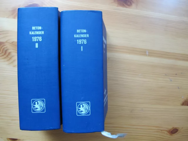 Beton Kalender 1976, 2 Bände. Auch andere Jahrgänge vorhhanden.