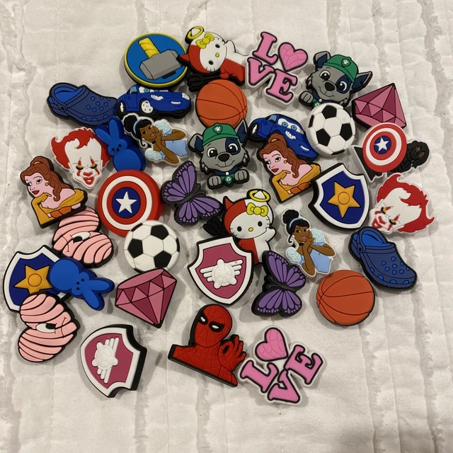 Croc Charms- New Variety 35  Marvel, Disney, Sports
