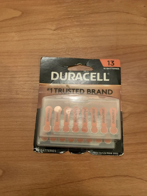 Baterías para audífonos Duracell de 16 unidades talla 13 caducan marzo de 2022