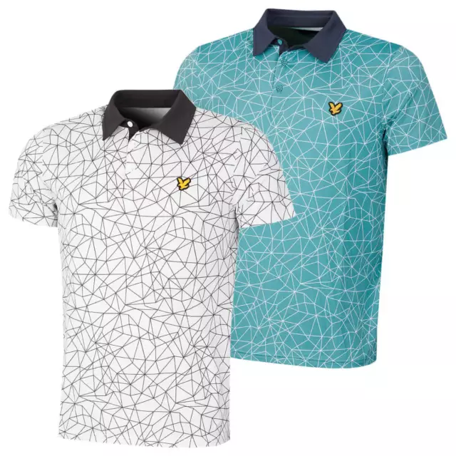 Lyle & Scott Herren Hyperdruck Kontrastkragen Golf Poloshirt 42 % RABATT UVP