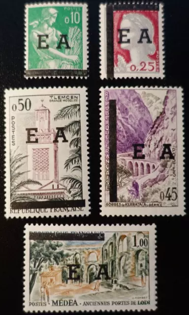 Algerien Briefmarke Serie Komplette Surcharge Typo Algier EA Zustand Algerische