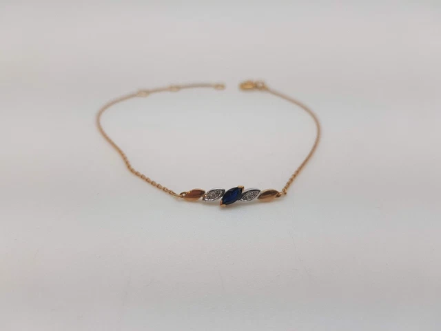 Bracelet Or Jaune 18 Carats - Longueur 18 Cm, Poids 1.40 Grammes, Neuf Avec étiquettes