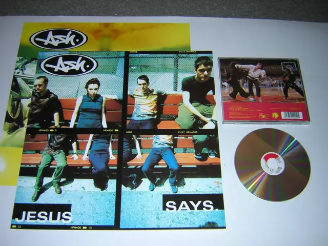 ORIGINAL ASH CD SINGLE - KUNG FU - PLUS 2 PROMOTIONAL 12"x12" CARDS 3