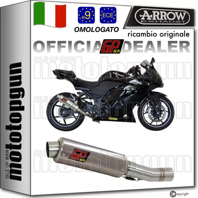 Arrow Scarico Hom Gp2 Gp 2 Gpgun Titan Look Kawasaki Ninja 250 R 2012 12