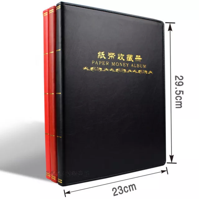 New 60 Paper Money Note Holders Collection Album Book Collecting Storage black