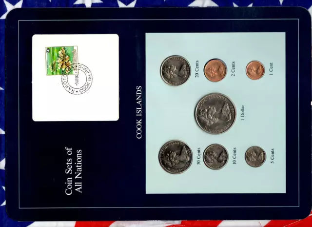 Coin Sets of All Nations Cook Islands 1983 UNC $1, 50,20,10,5,2,1 cents