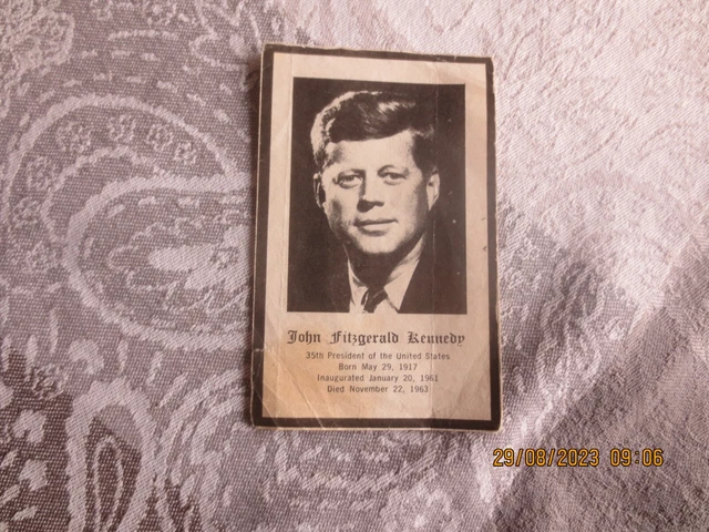 Foglio morto scritto da John Fitzgerald Kennedy in inglese