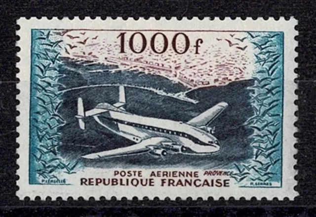Frankreich Briefmarke Luft 33 " Breguet Provence Algier 1000F " Neu Xx Luxus Y2