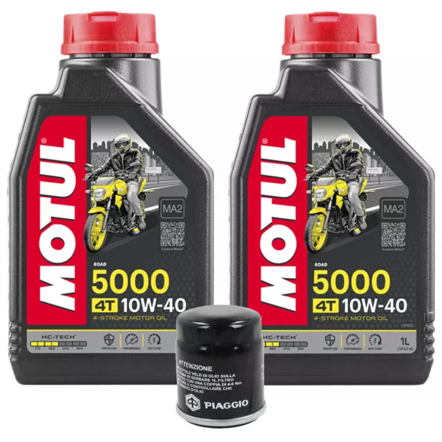 TAGLIANDO OLIO MOTUL 5000 10W40 PIAGGIO Liberty IGET 4T 3V IE 125 2015-2019