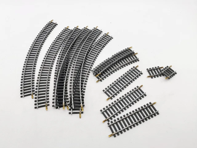 MEHANO LOT DE 11 RAILS COURBES R18 30° EN ACIER HO