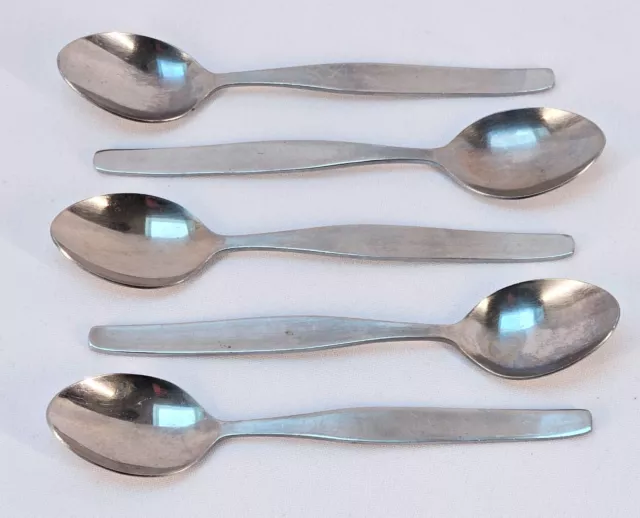 Vintage 5 x Empire Stainless Steel Empire 15cm Tea Spoons Cutlery