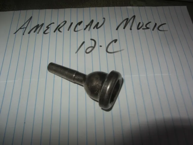 American Music 12c mouthpiece Trombone? pre-owned Silver in color