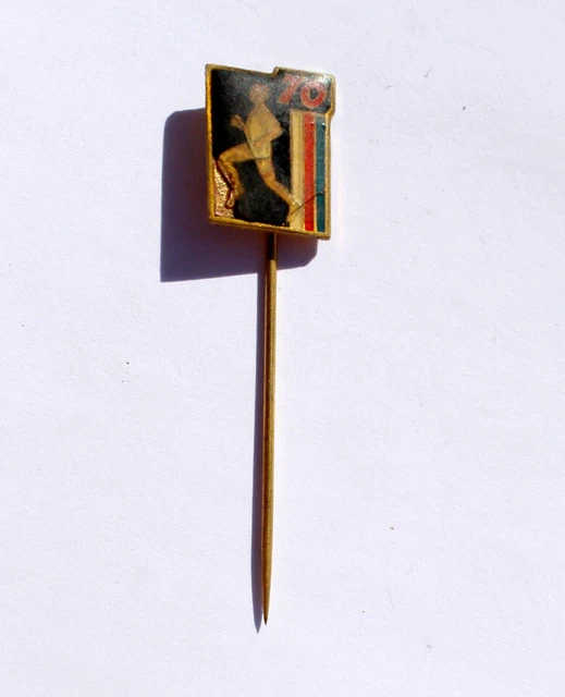 Broche Ancienne Dorée Émaillée Jacques Esterel - Vintage - Occasion En Bon État