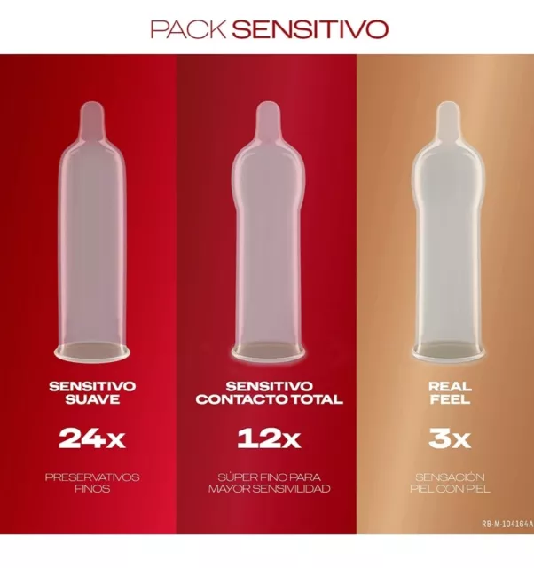 Durex Pack Preservativos Sensitivo Suave + Sensitivo Contacto Total + Real Feel 2