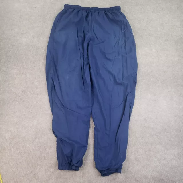 VINTAGE NIKE TRACK Pants Mens XL Jersey Lined Blue Drawstring