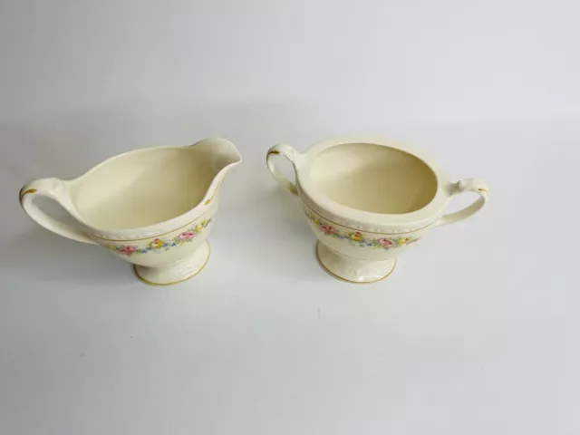 Vintage Homer Laughlin Eggshell Georgian Creamer and Sugar Bowl