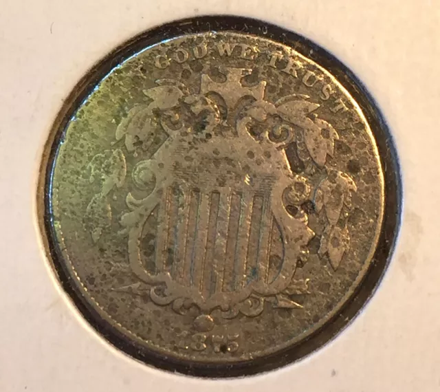 1875 Shield Nickel in VG