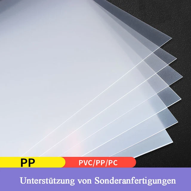Schwarze PP-Platte 50x100x3mm 5 Stück - Polypropylen Kunststoffplatte