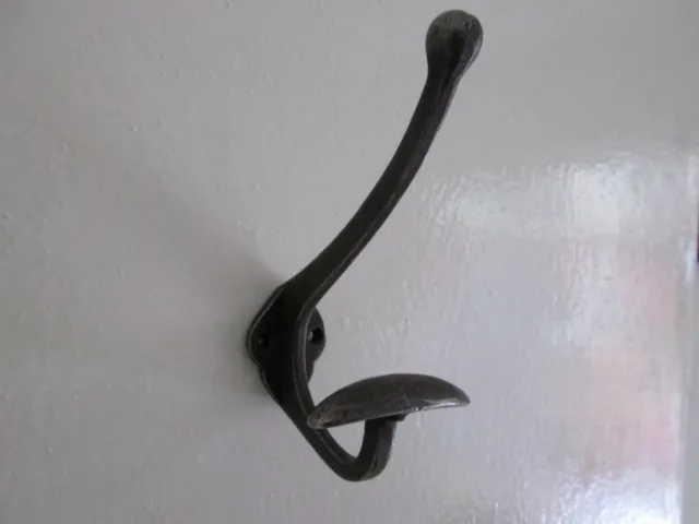 Old English Victorian Vintage Country Style Cast Iron  Hat & And Coat Hook