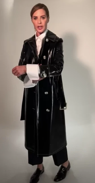 Vinyl mac sales trench coat