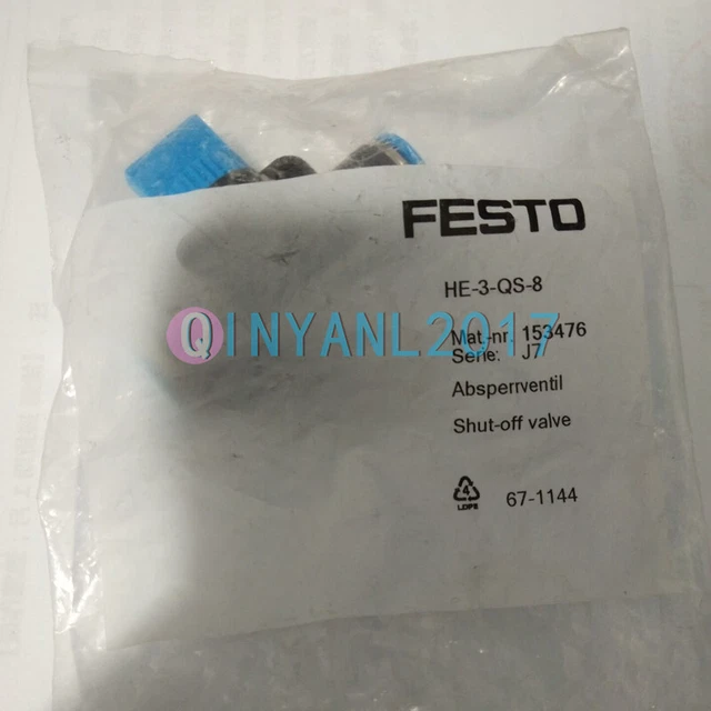 1PC New FESTO HE-3-QS-8 153476 globe valve