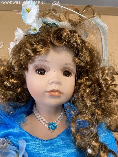 Tanya Blue Fairy Porcelain Doll 17" 40536 Iob Heritage Signature Collection 3