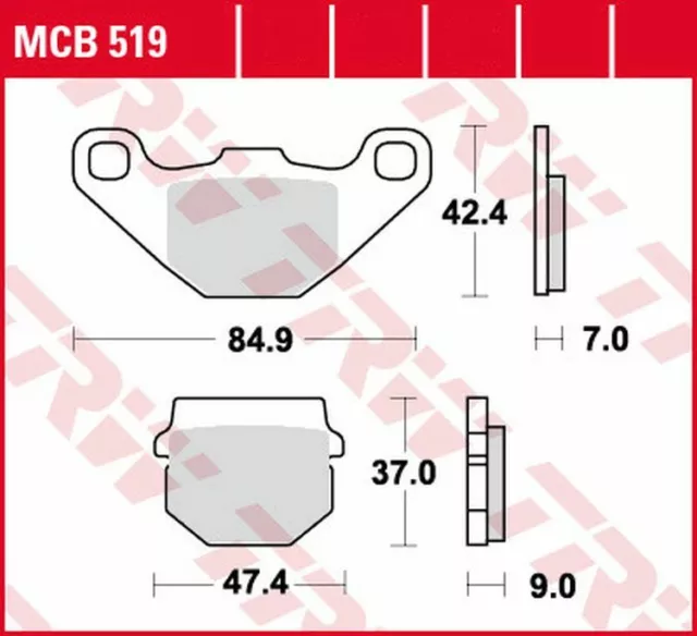 TRW Bremsbeläge hinten für Aprilia RS4 50 , 125 / SX 125 ABS