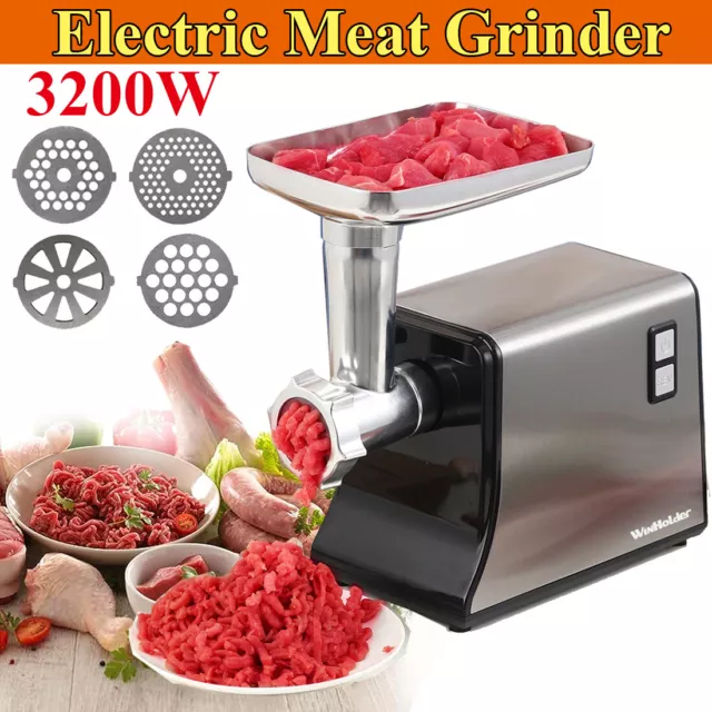 3200W Electric Meat Grinder Mincer Food Sausage Maker Filler Kitchen Machine USA