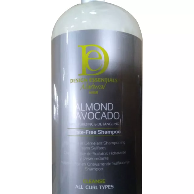 Design Essentials Natural Almond & Avocado Moisturizing Detangling Shampoo 34 oz