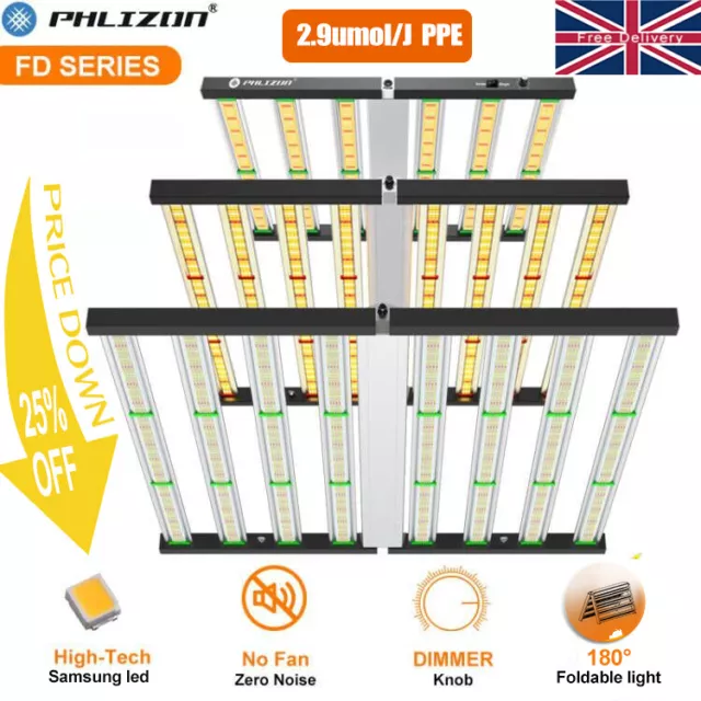 FC 4800 6500 8000 9600 Foldable Led Grow Lights Full Spectrum Hydroponic Plants