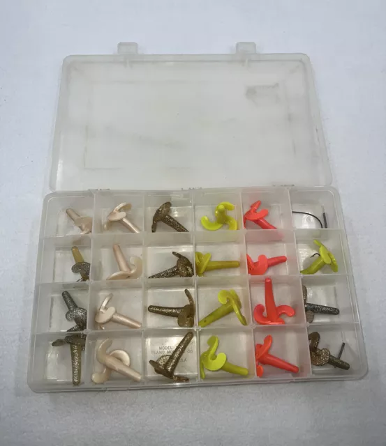 VTG TACKLE BOX Fishing Lures & Accessories Lot (12) w/ Sport Salmon Punch  Card $22.99 - PicClick