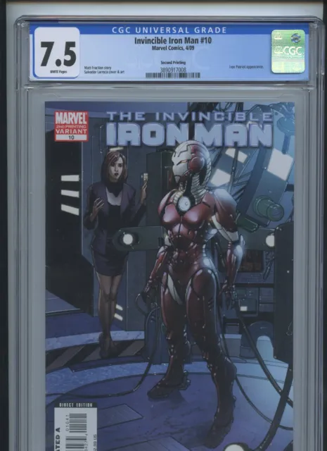 Invincible Iron Man #10 Second Print 2009 CGC 7.5