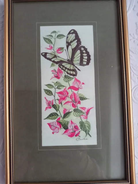 11 x Cash's woven silk butterfly pictures