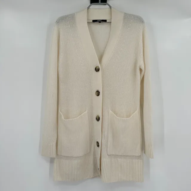 Quince Ivory Baby Alpaca-Merino Wool Oversized Cardigan sz XS Women's Button NWT