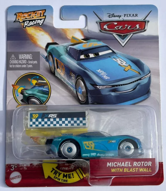 Disney and Pixar Cars XRS Rocket Racing Lightning McQueen with Spinning  Flames 