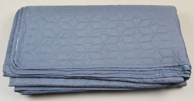 Couvre-lit Matelassé 200x200 Cm Gris Effet Toile De Jouy - Polycoton (65% Coton, 35% Polyester) - Jeté De Lit Ou De Canapé - 4