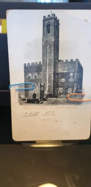 Cartolina Poppi Casentino Il Castello Vg 1904 Alterocca Terni