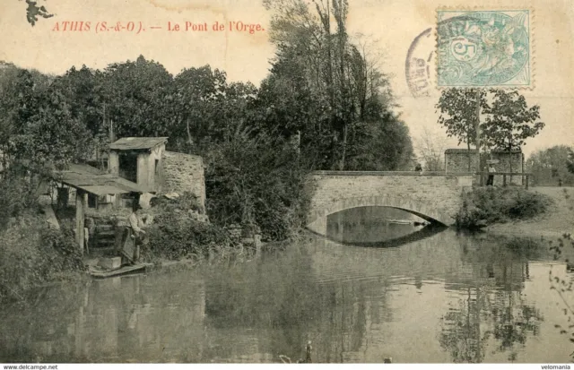 S10444 cpa 91 Athis Mons - le Pont de l'Orge