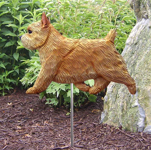 Norwich Terrier Outdoor Garden Dog Sign Hand Painted Figure Wheaten