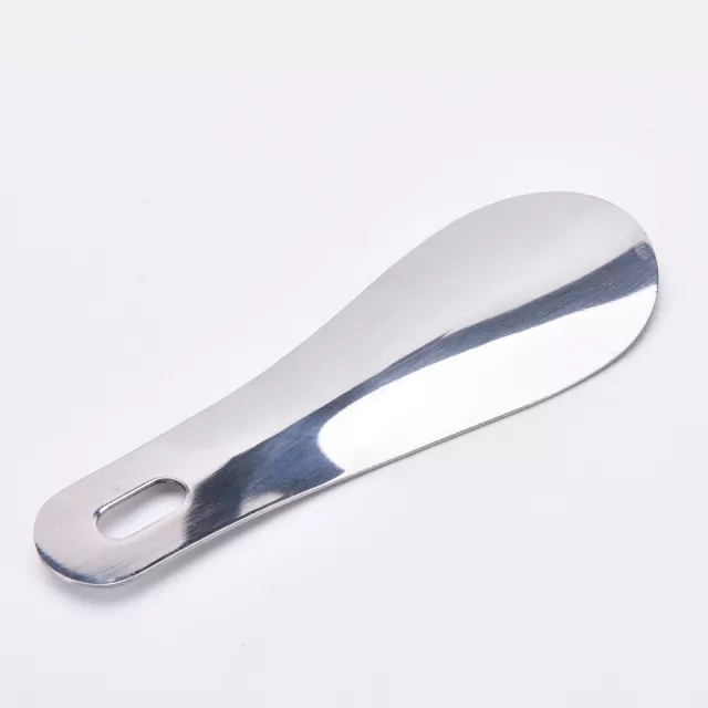 1X NEW 10cm 4" Stainless Steel Metal Shoe Horn Lifter Shoe Spoon_AW 2