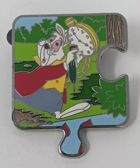 White Rabbit Alice In Wonderland Disney Pin Character Connection Puzzle LE1100