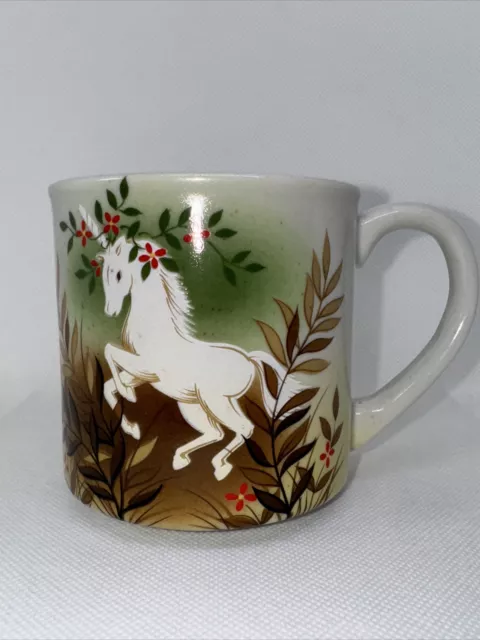 Vintage Otagiri Ceramic Unicorn Mug Coffee Tea Latte 9 oz