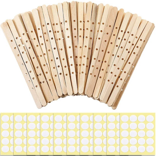 Portavelas de madera para mecha y pegatinas para mecha de velas, vela, mecha para velas fo O9X6