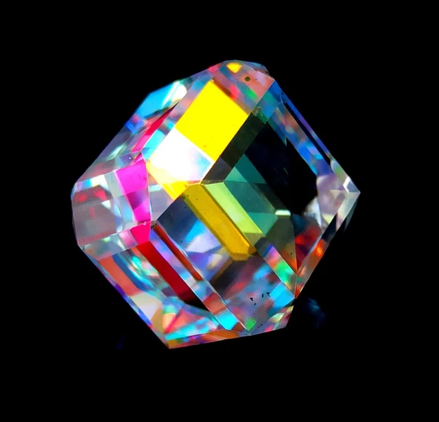 GRANDE scatola a forma di cubo di topazio mistico da 51,50 ct, bellissima...