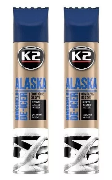 2x Scheibenenteiser Enteiserspray Scheibenkratzer Enteiser 300ml Alaska K2