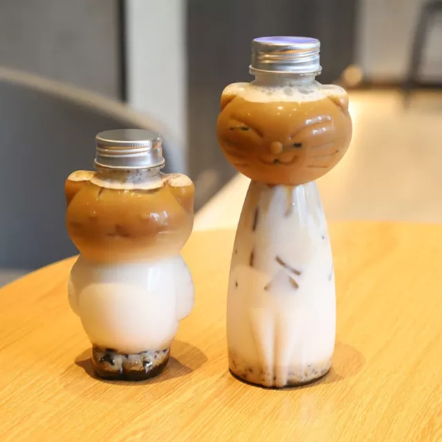 Transparent Drinking Cup Portable Milk Tea Beverage Drink Bottle  Picnic
