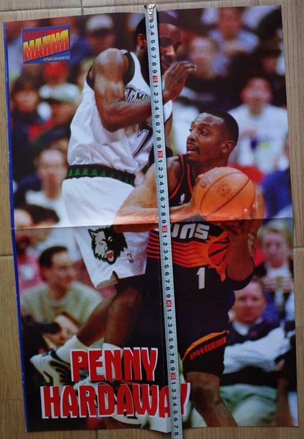 Anfernee Penny Hardaway Phoenix Suns NBA poster 15”x22” no pinholes c.2000-2002